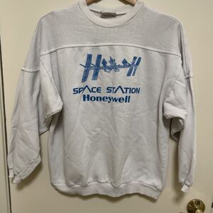Vintage Honeywell Space Station Crewneck Sweatshirt Adult Medium USA Made 80’s